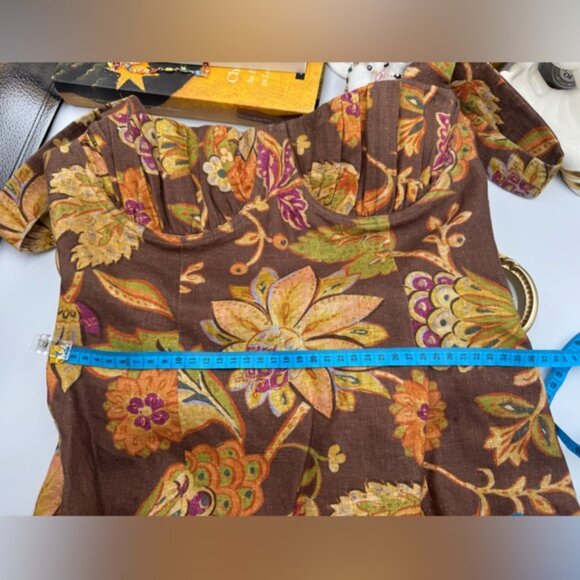 🆕 SIR THE LABEL 🧿 NWOT Floral Linen Minidress, Mojave Print - Sz 1 US XS - Picture 16 of 16